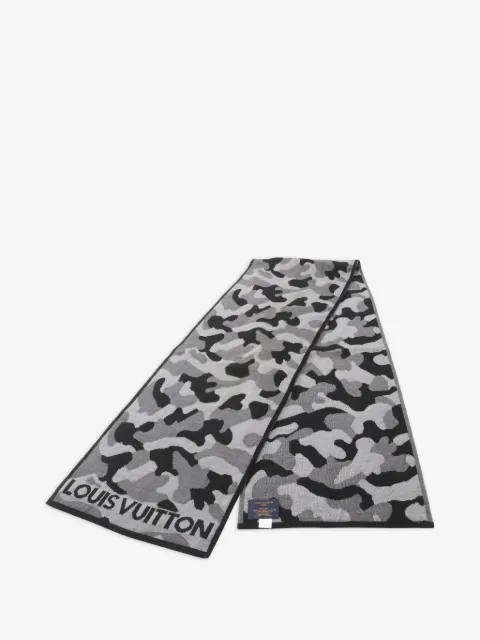 Louis Vuitton Pre-Owned mascada con estampado militar 2017