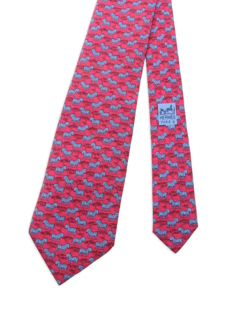 Hermès Pre-Owned 2010 zebra-print tie