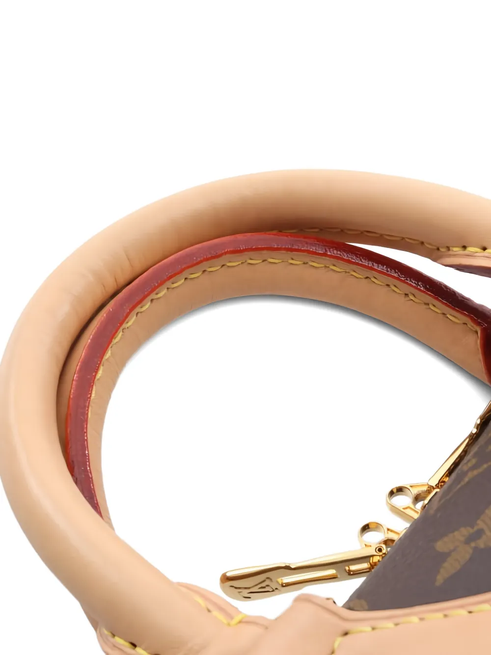 2021 Monogram Leather-Trim Handbag