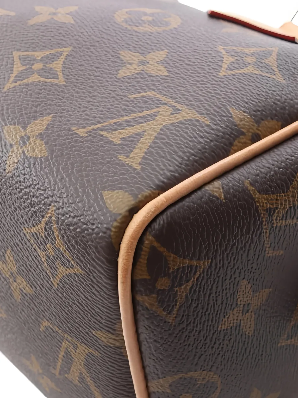 2021 Monogram Leather-Trim Handbag
