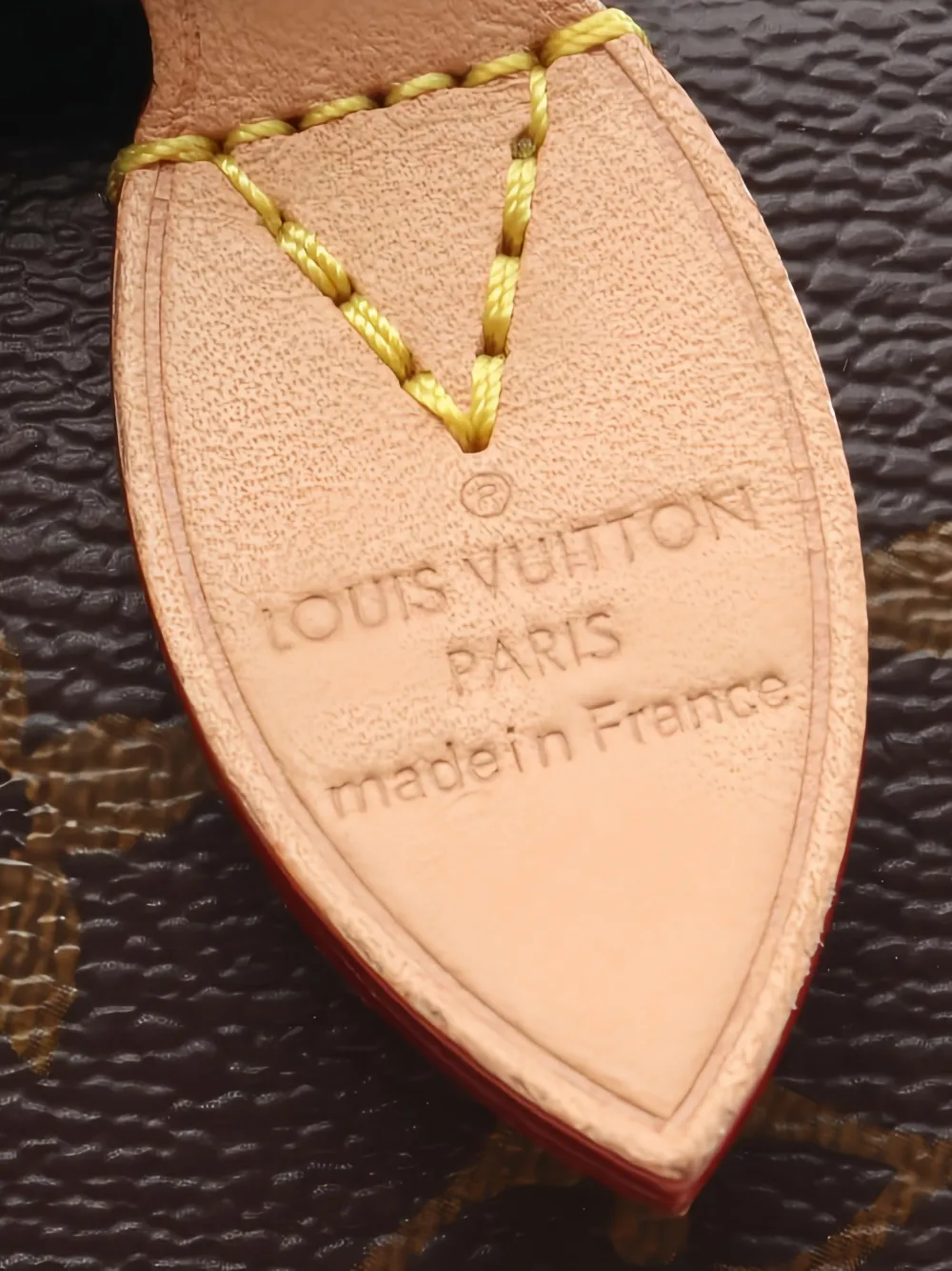2021 Monogram Leather-Trim Handbag