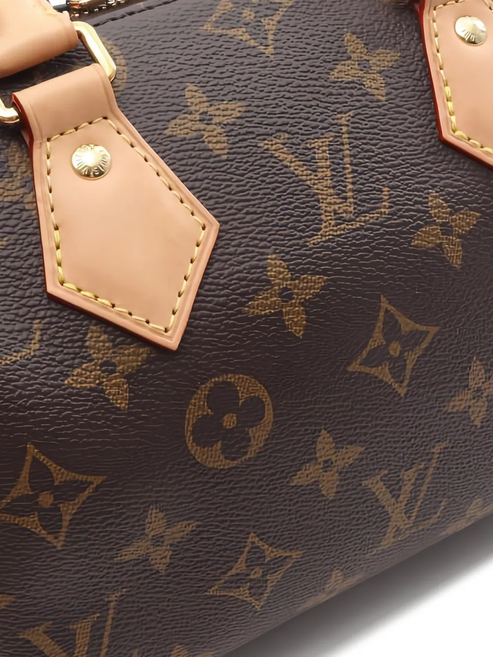 2021 Monogram Leather-Trim Handbag