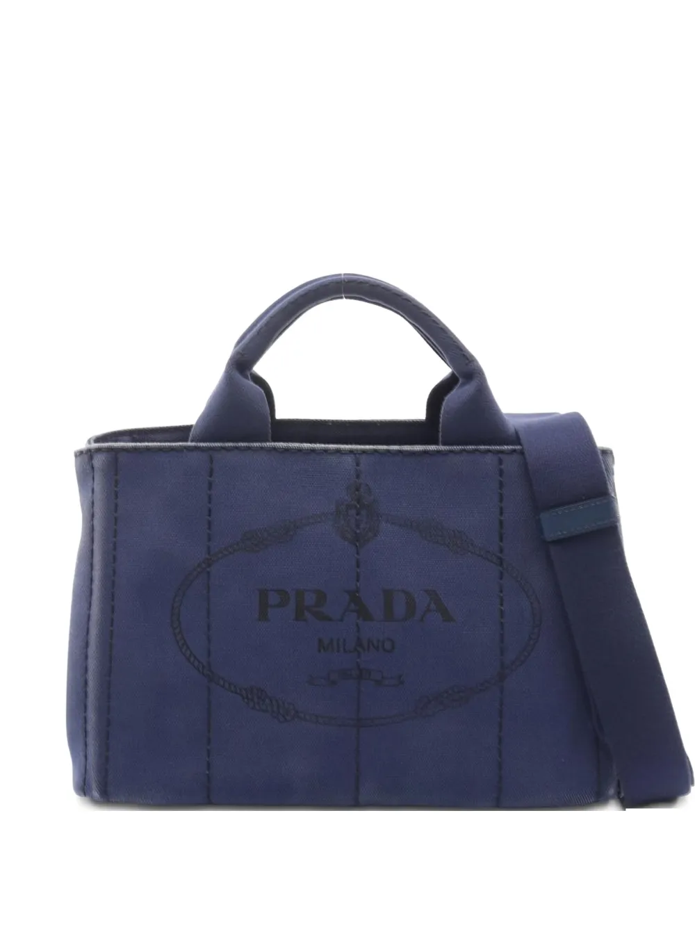 Prada Pre-Owned Borsa tote Canapa anni 2000 - Blu