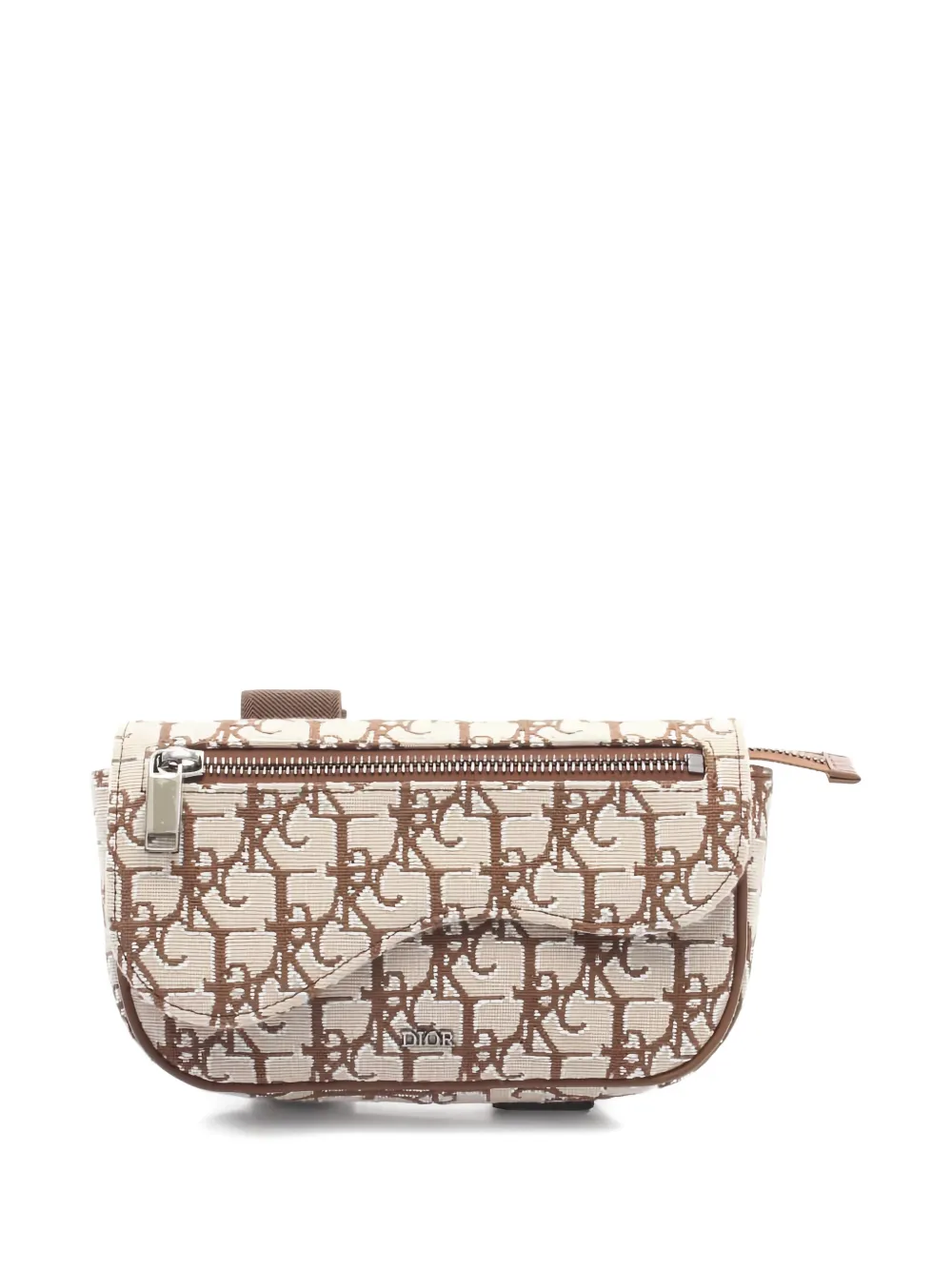 Christian Dior Pre-Owned x Travis Scott Cactus Jack 2000s Saddle Portemonnaie aus Canvas - Nude