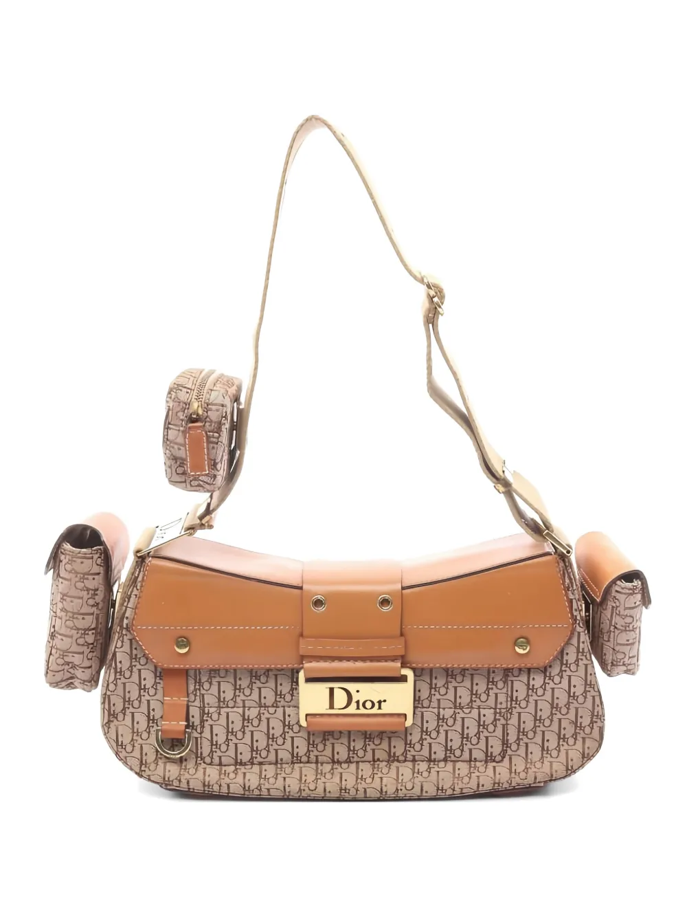 Christian Dior Pre-Owned 2010s Street Chic Trotter canvas shoulder bag - Neutrals