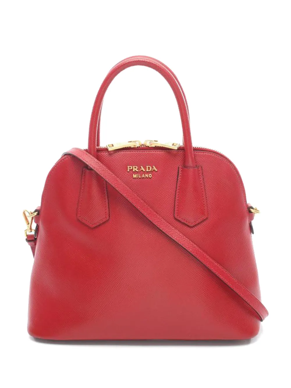 Prada Pre-Owned Borsa tote in pelle Saffiano anni 2000 - Rosso
