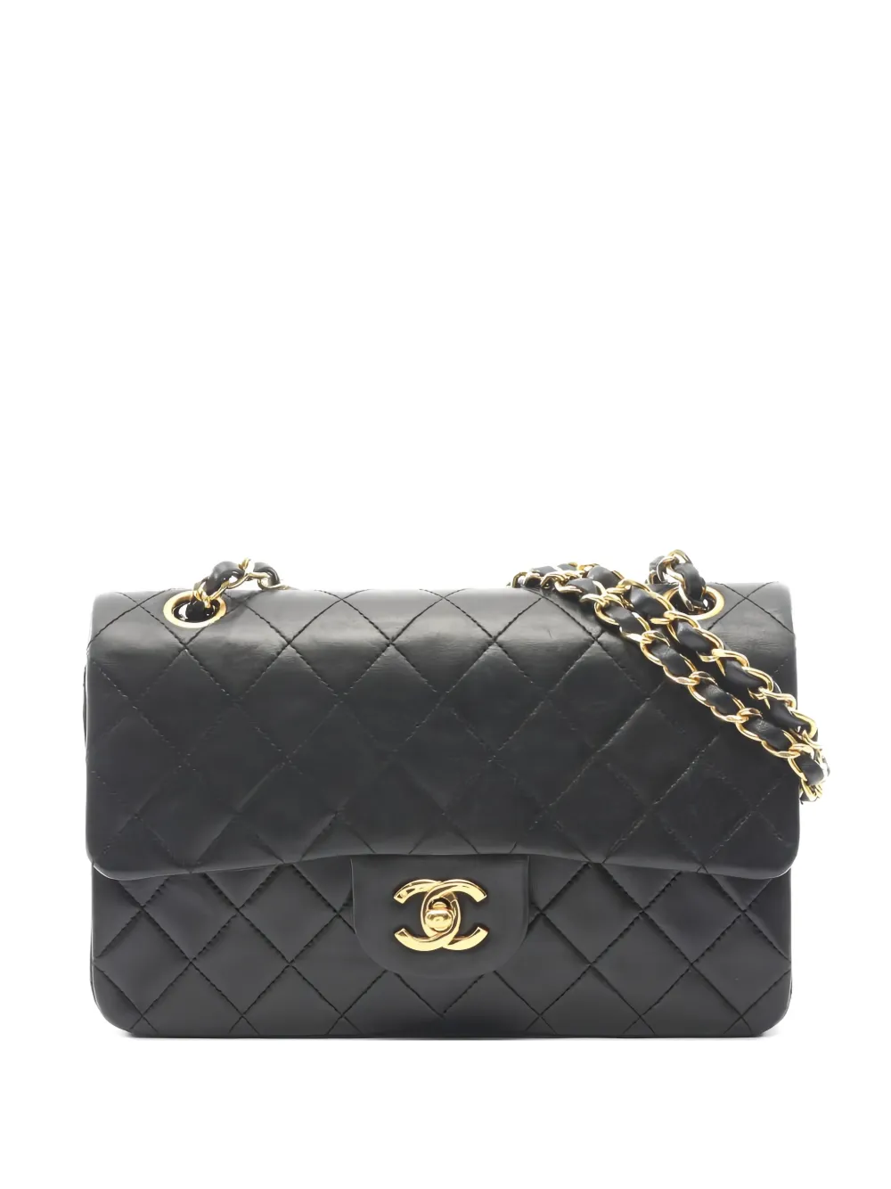 CHANEL Pre-Owned 1989-1991 Double Flap diamond-quilting flap shoulder bag - Nero