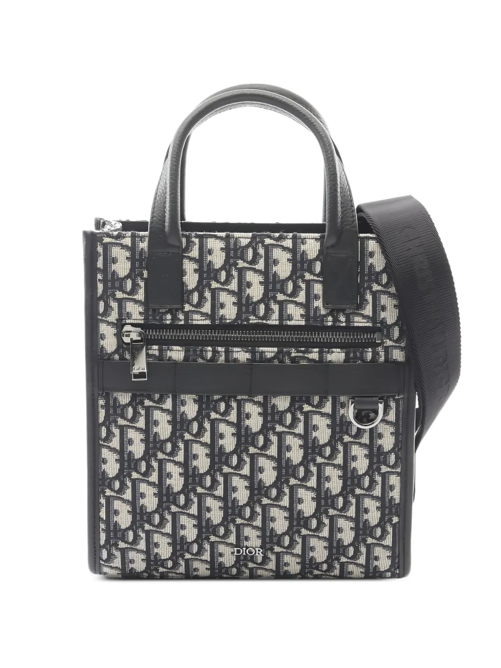 Christian Dior Pre-Owned Safari North-South Oblique leather tote bag – Blue