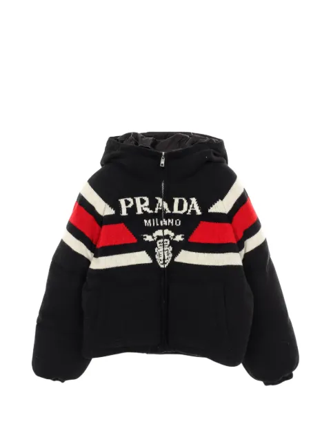 Prada Pre-Owned chamarra con capucha y logo 2000