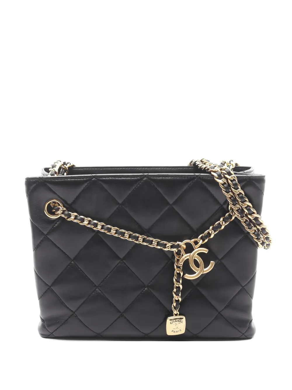 CHANEL Pre-Owned 2021 small matelassé shoulder bag - Nero