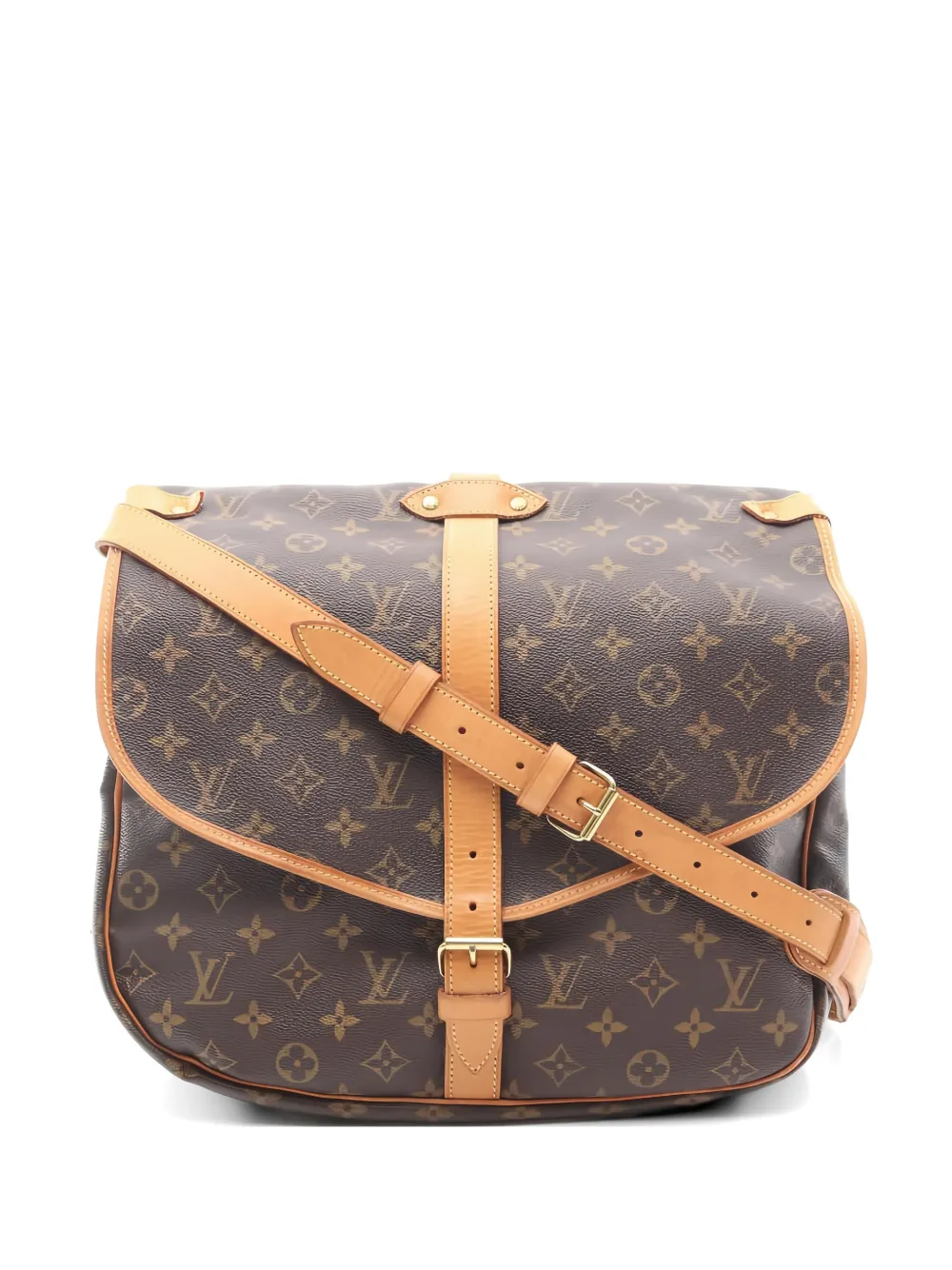 Louis Vuitton Pre-Owned 2000 35 Saumur Monogram shoulder bag - Marrone