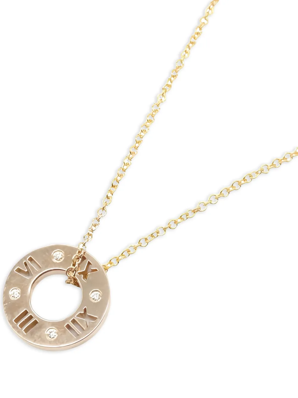 2010s Atlas Diamond Round-Pendant Necklace