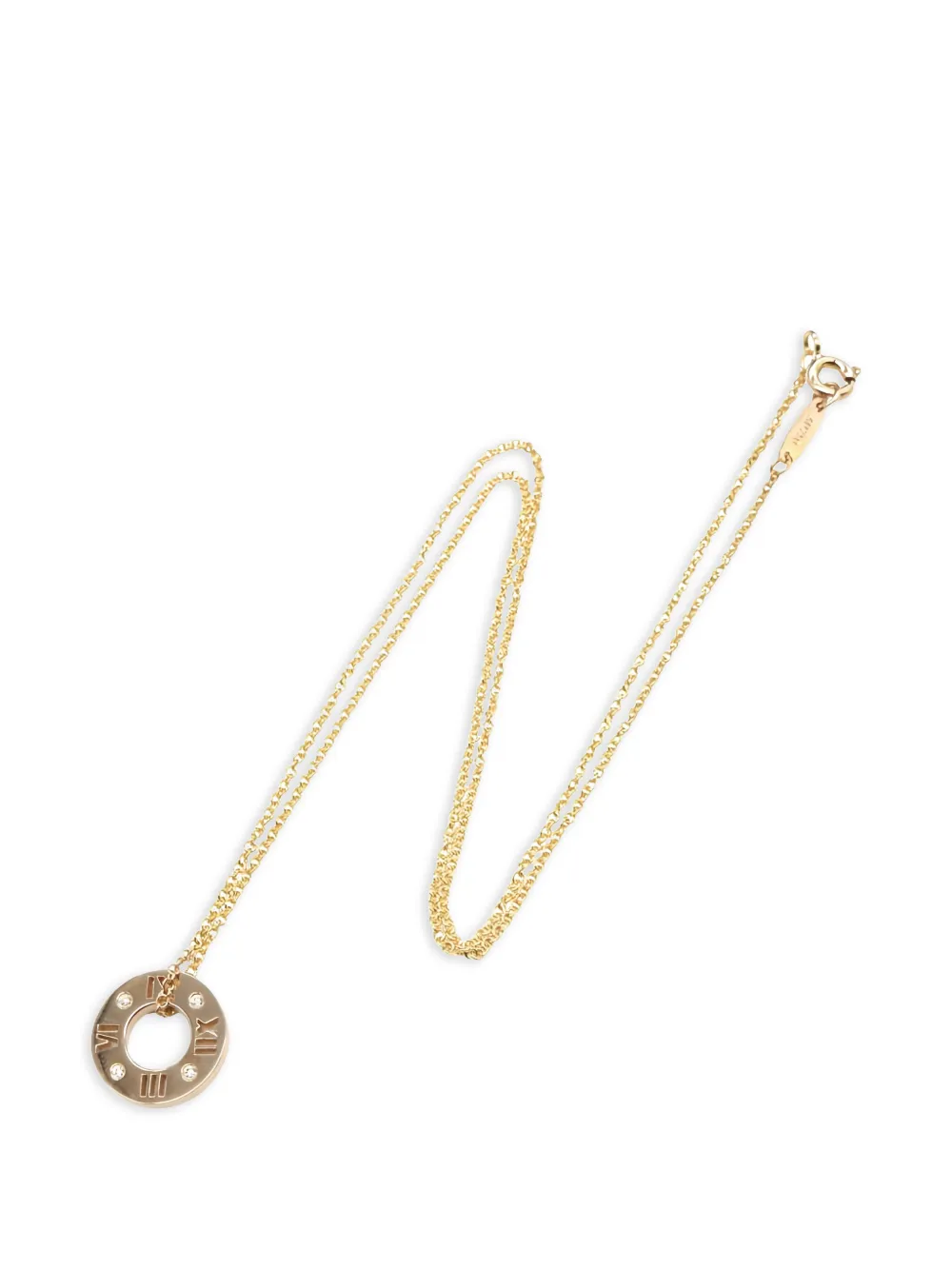 2010s Atlas Diamond Round-Pendant Necklace