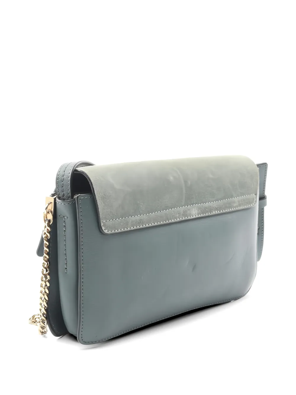 Chloé Pre-Owned 2000s Faye Suede Leather Shoulder Bag | Blue