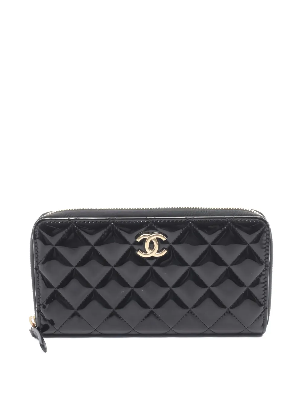 CHANEL Pre-Owned 2020~2021 matelasse leather wallet - Nero