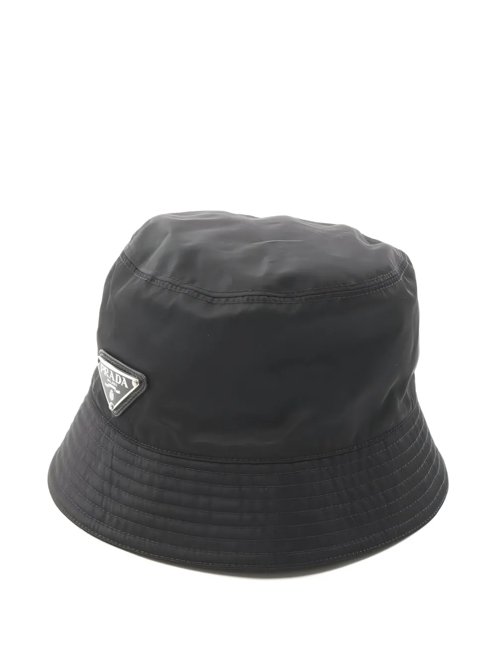 Prada Pre-Owned Cappello bucket con logo trangolare anni 2010 - Nero