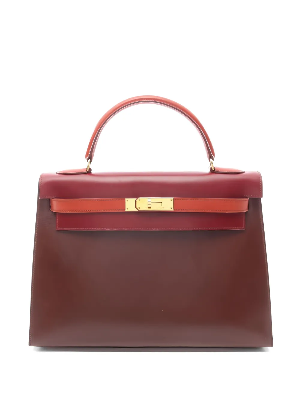 Hermès Pre-Owned 1996 32 Kelly tricolour leather tote bag - Rosso