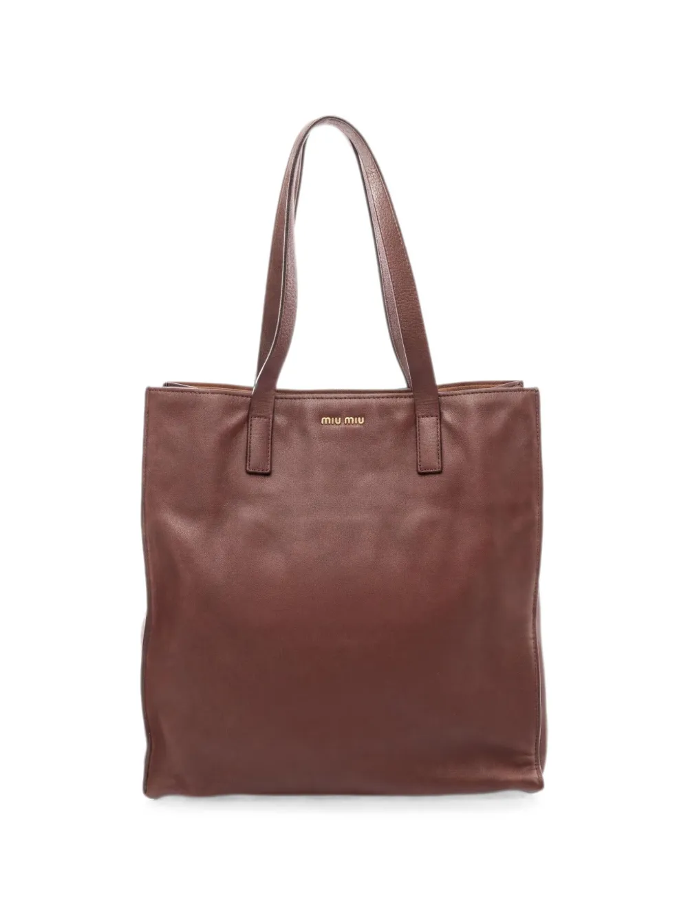 Miu Miu Pre-Owned Borsa tote in pelle anni 2000 - Marrone