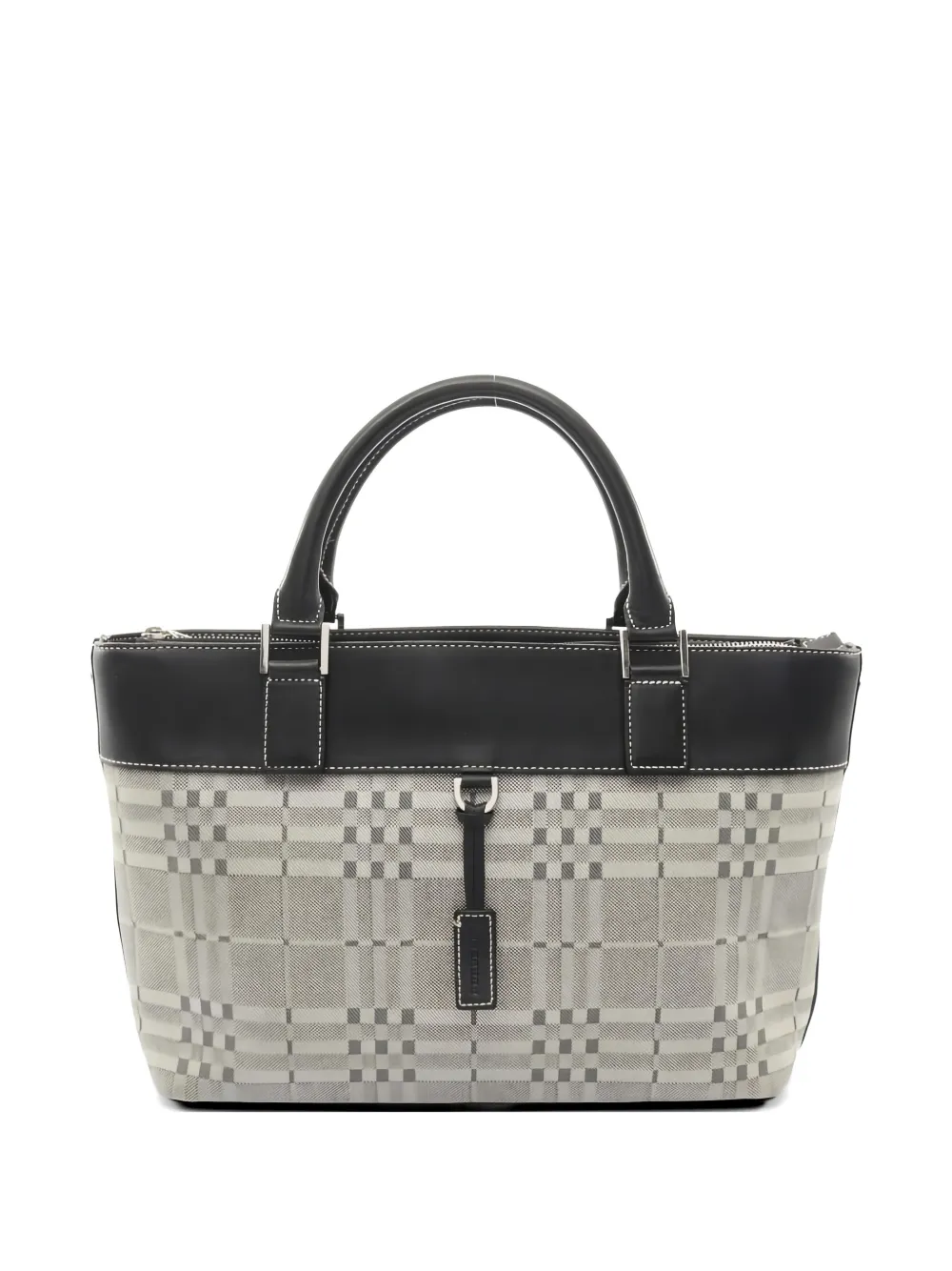 Burberry Pre-Owned Borsa tote a quadri anni 2000 - Grigio