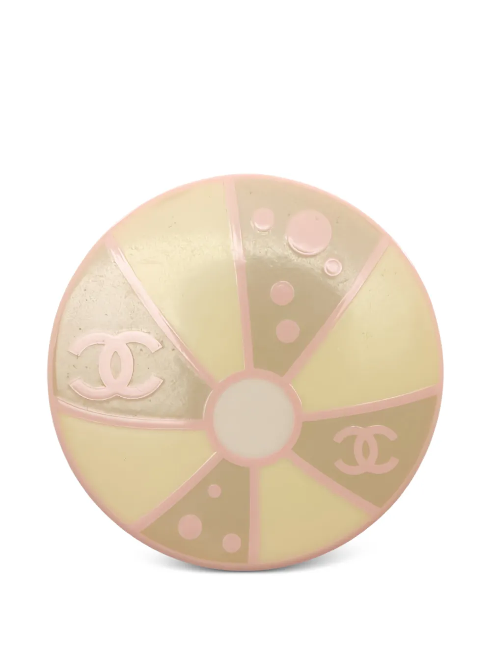 CHANEL Pre-Owned Spilla CC 1986 - Toni neutri