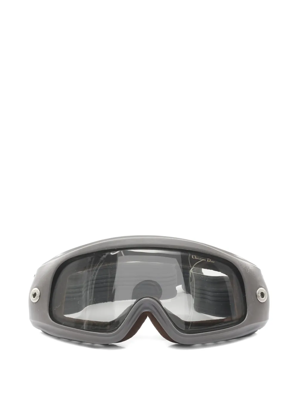 Christian Dior Pre-Owned 2000s Skibrille mit Logo-Detail - Grau