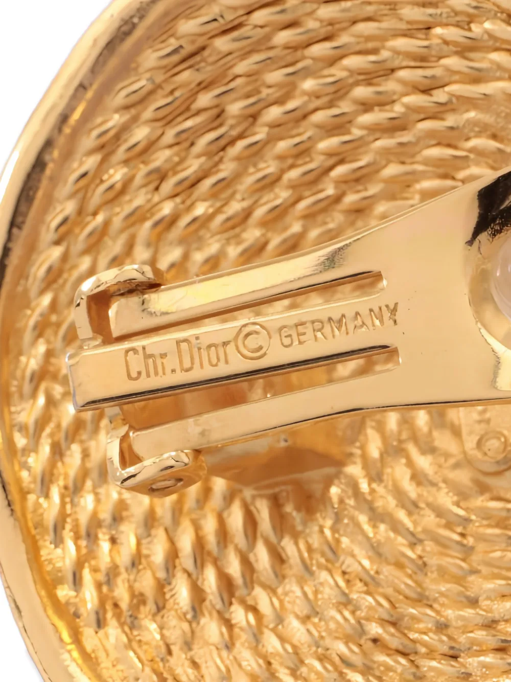 Dior ロゴ ラウンド ピアス ゴールドカラー Christian Dior Pre-Owned ラウンド ピアス | ゴールドトーン