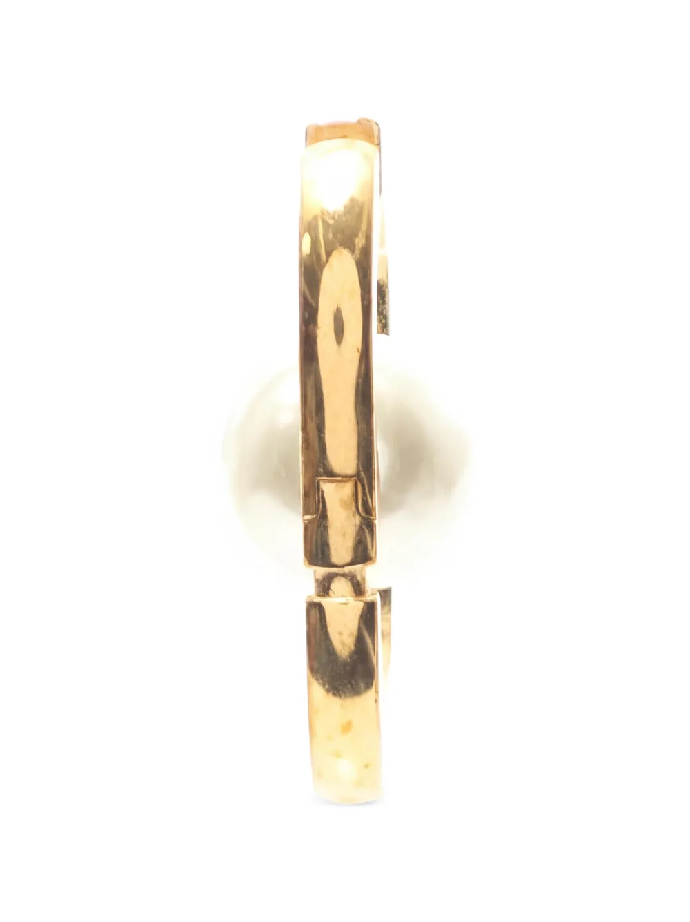 Christian Dior Pre-Owned 2000s logo pearl earring - Gold