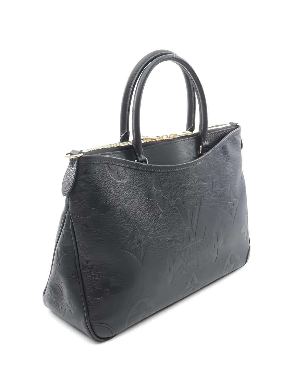 1910s Monogram-Embossed Leather Tote Bag