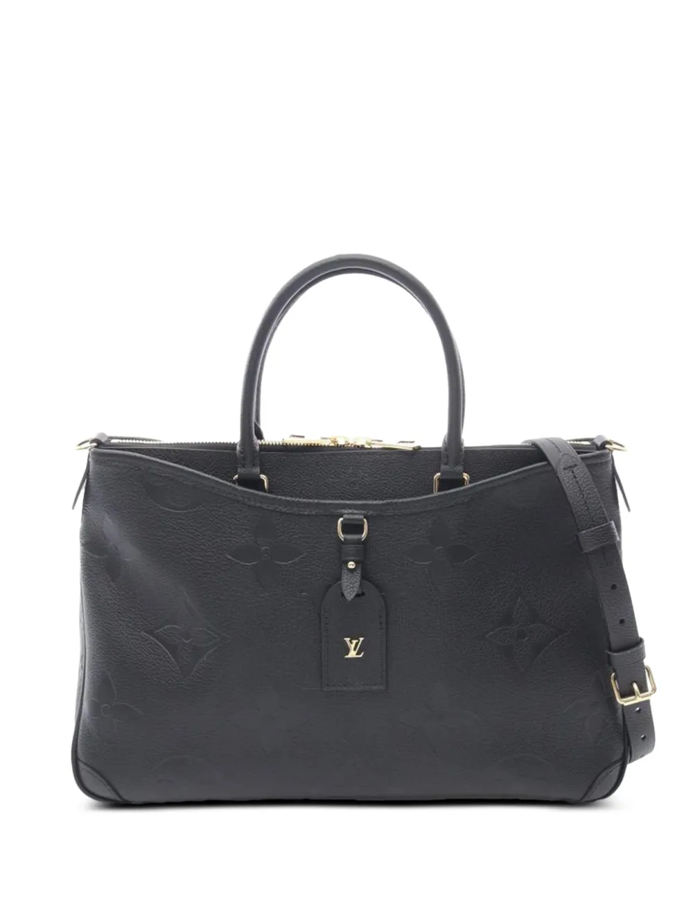 Louis Vuitton Pre-Owned 1910s monogram-embossed leather tote bag - Nero