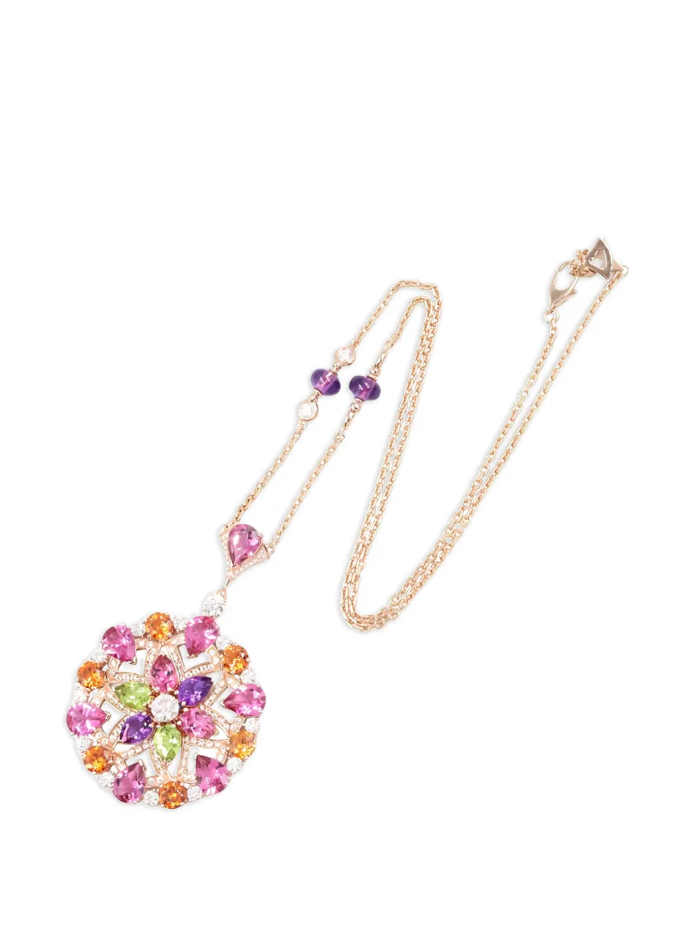 Bvlgari Pre-Owned 2010s Diva Dream diamond multi-stone necklace - Rosa