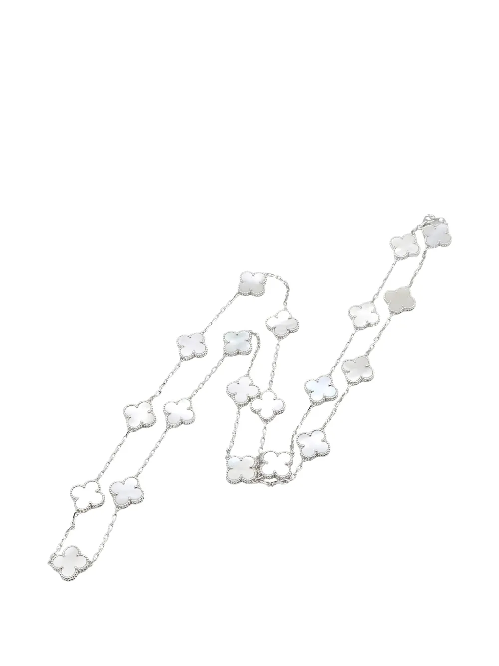 Van Cleef & Arpels Pre-Owned 2010s mother of pearl necklace - Argento