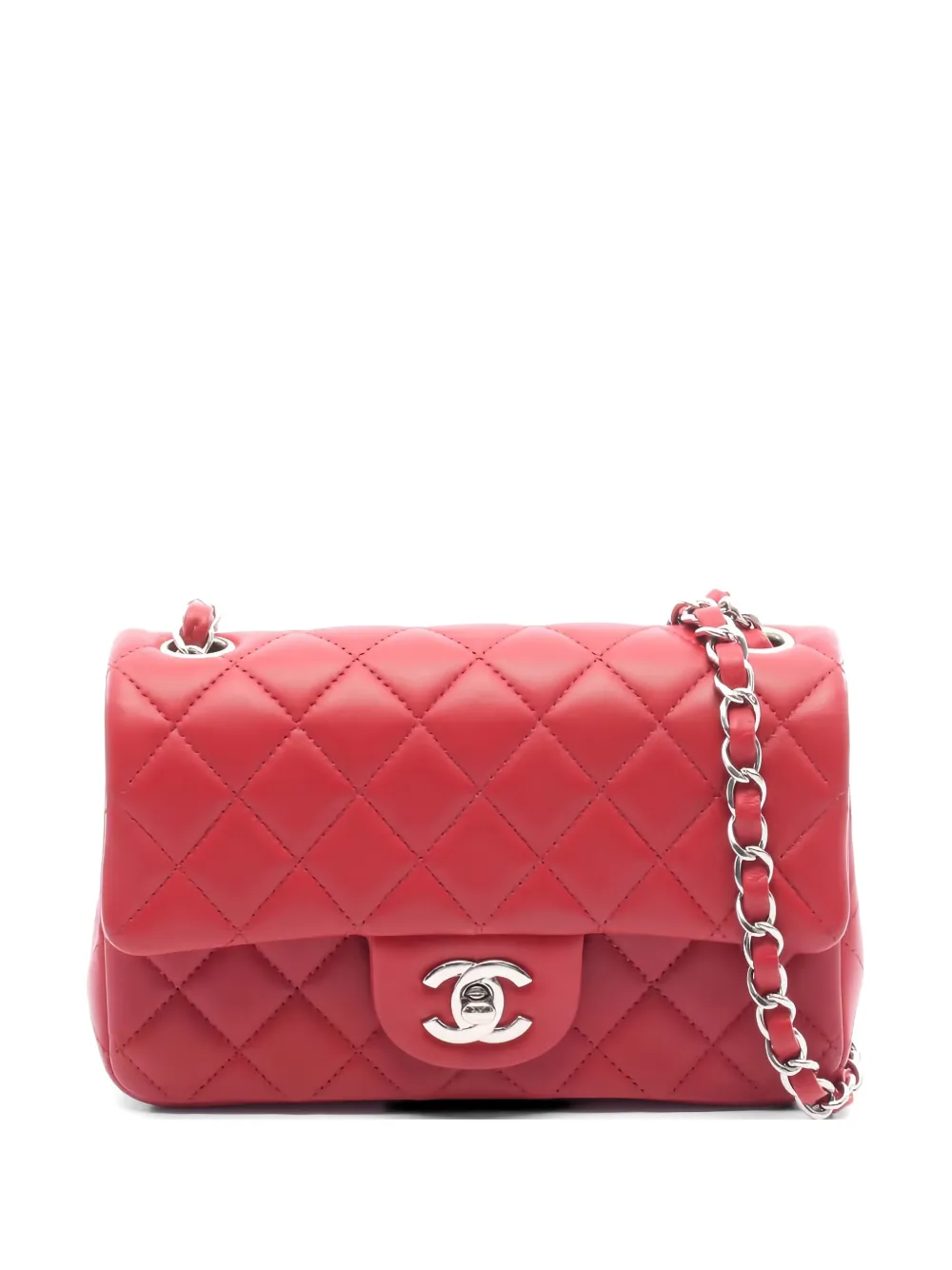 CHANEL Pre-Owned 2020-2021 mini matelassé shoulder bag - Rosso