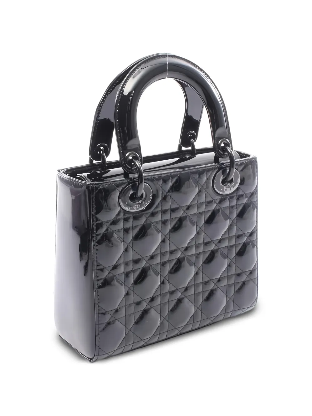 2010s Small Lady Dior Canage Leather Tote Bag