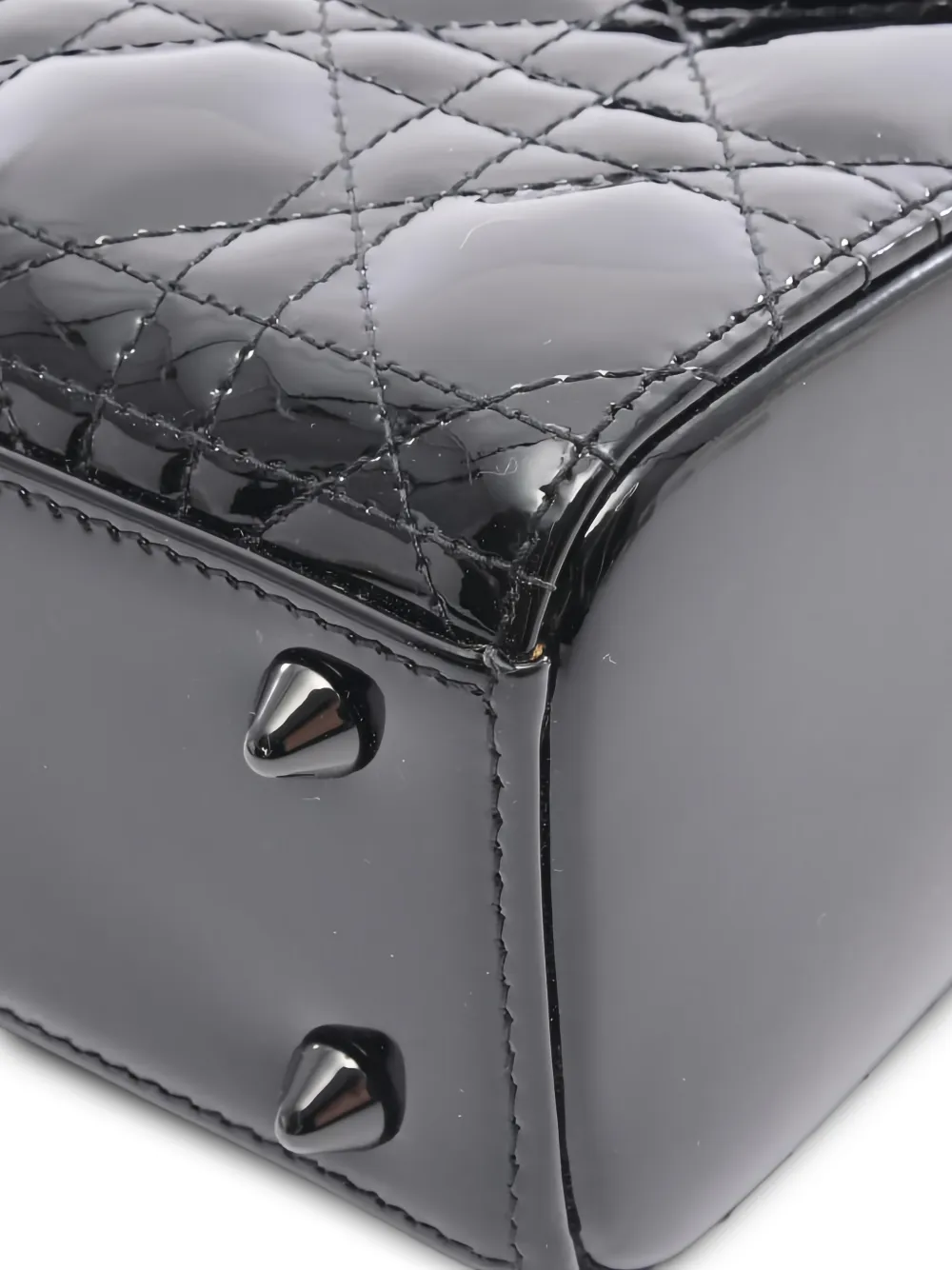 2010s Small Lady Dior Canage Leather Tote Bag