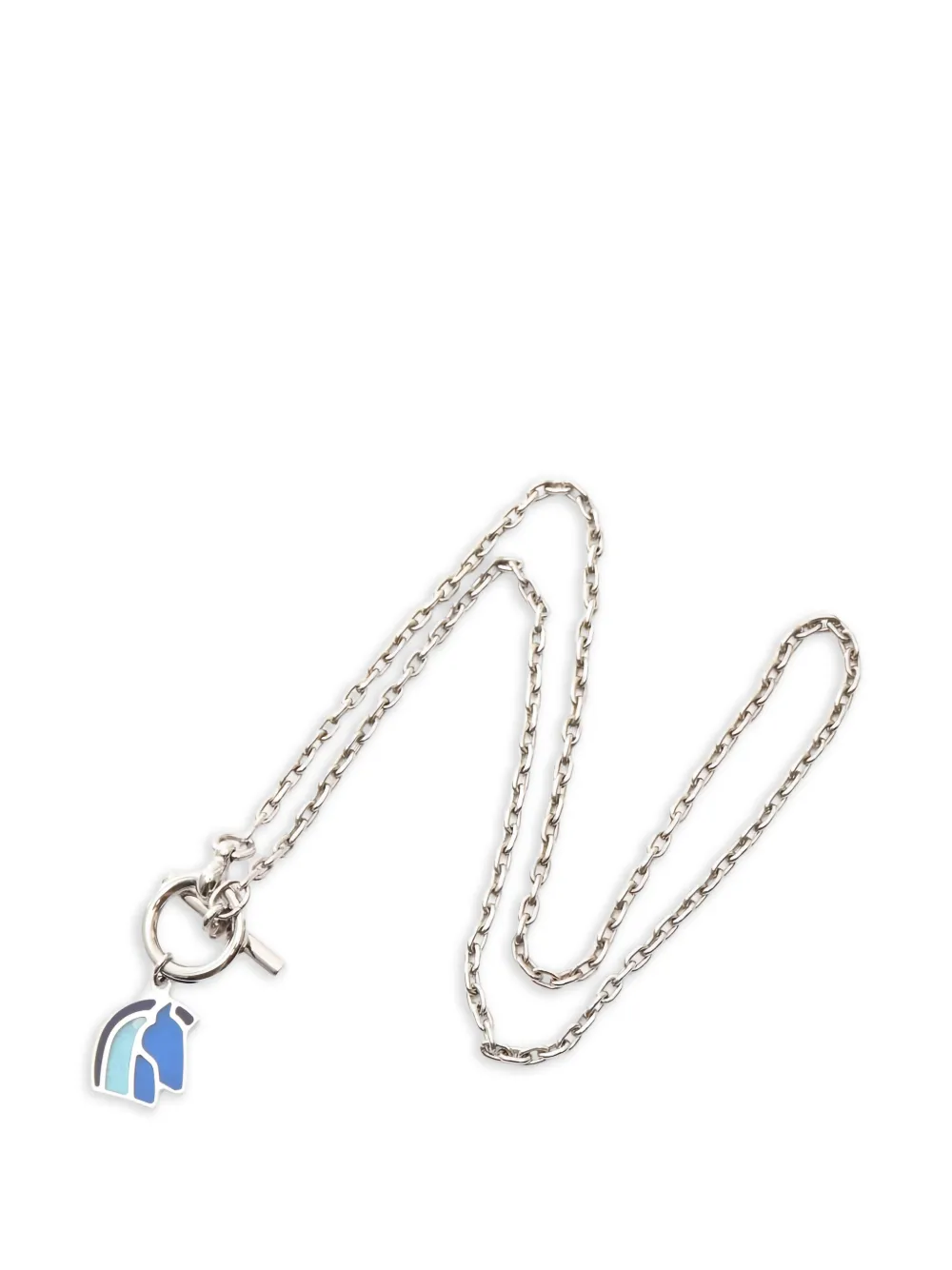 Hermès Pre-Owned 2010s Elios Cheval horse-motif necklace - Argento