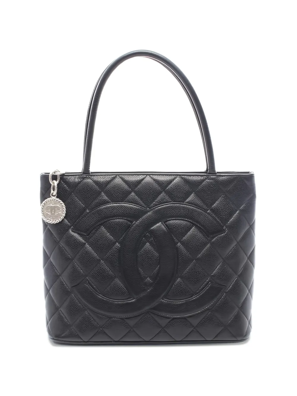 CHANEL Pre-Owned 2000s Reissue medallion leather tote bag - Nero