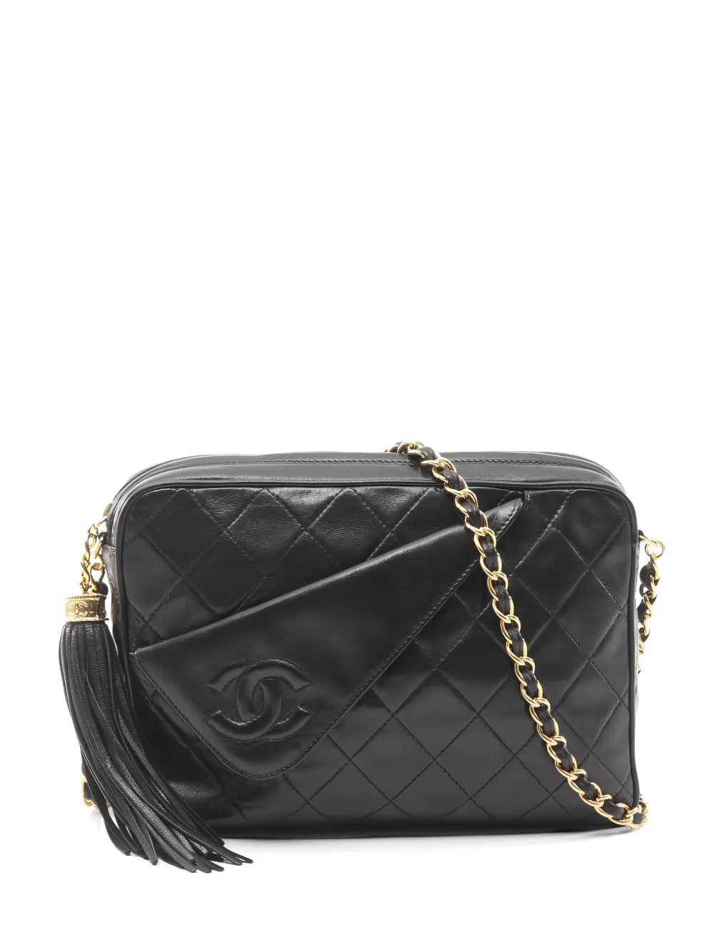 CHANEL Pre-Owned 1986-1988 tassel-detail cross body bag - Nero