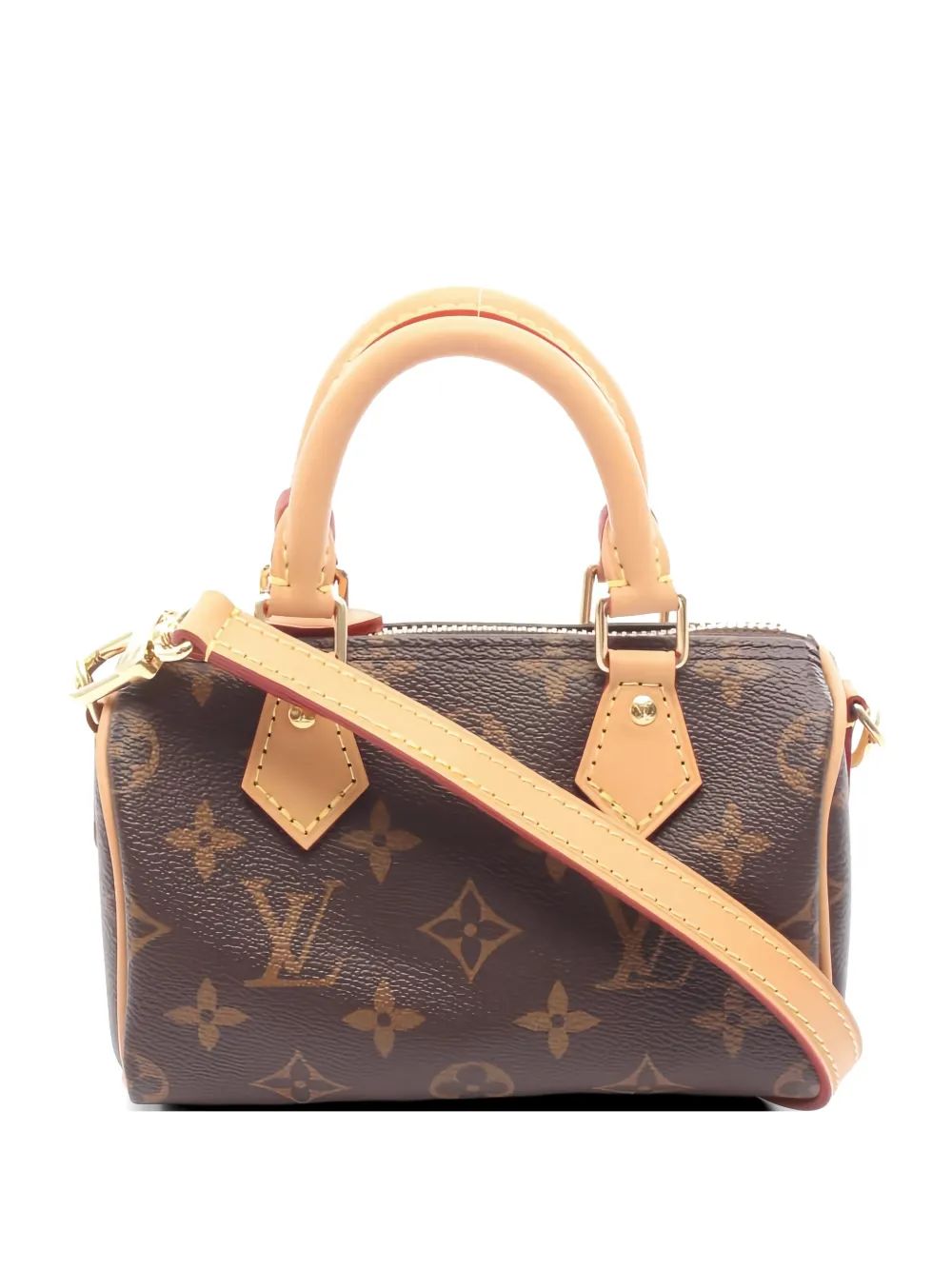 Louis Vuitton Pre-Owned 2023 Nano Speedy monogram leather tote bag - Marrone