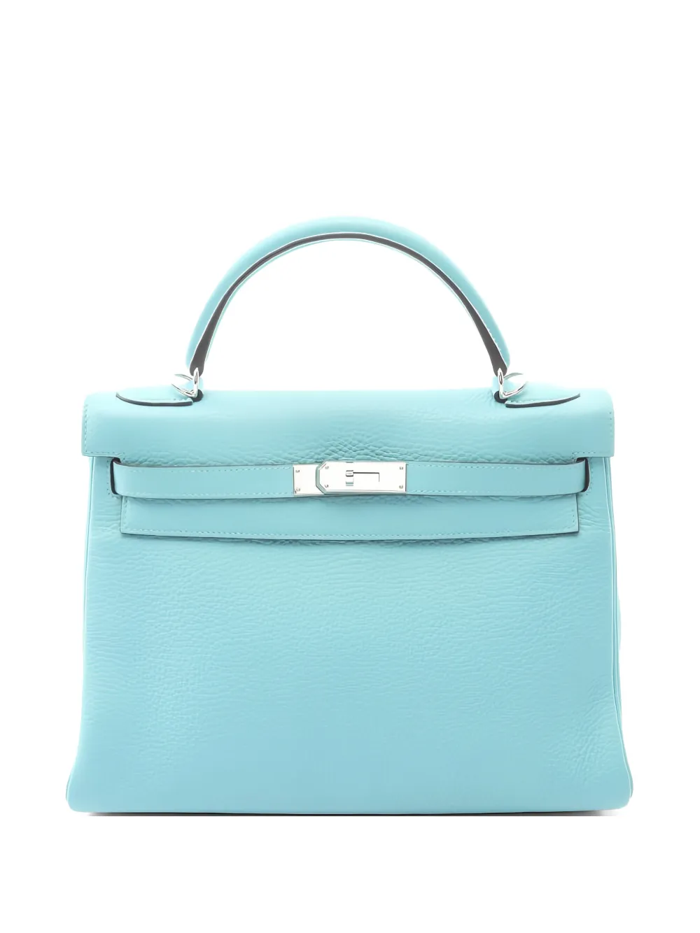 Hermès Pre-Owned 2015 Kelly32 silver hardware leather tote bag - Blue