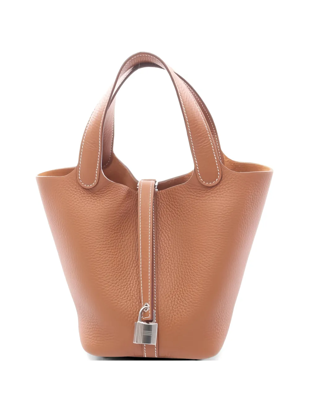 Hermès Pre-Owned 2025 Picotin leather lock tote bag - Marrone