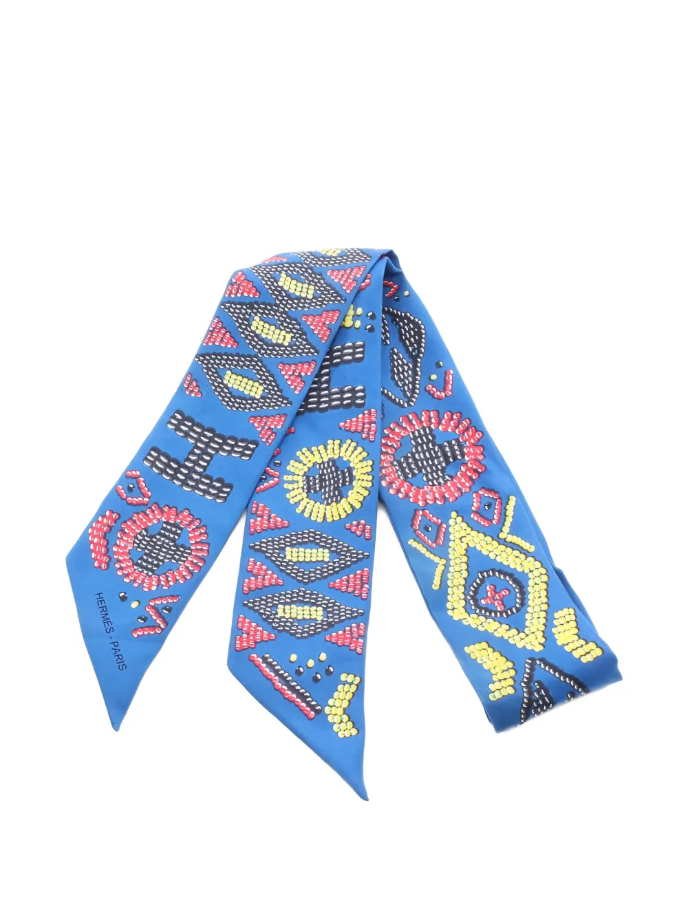 Hermès Pre-Owned 2000s Kelly en Perles Twilly Seidenschal - Blau