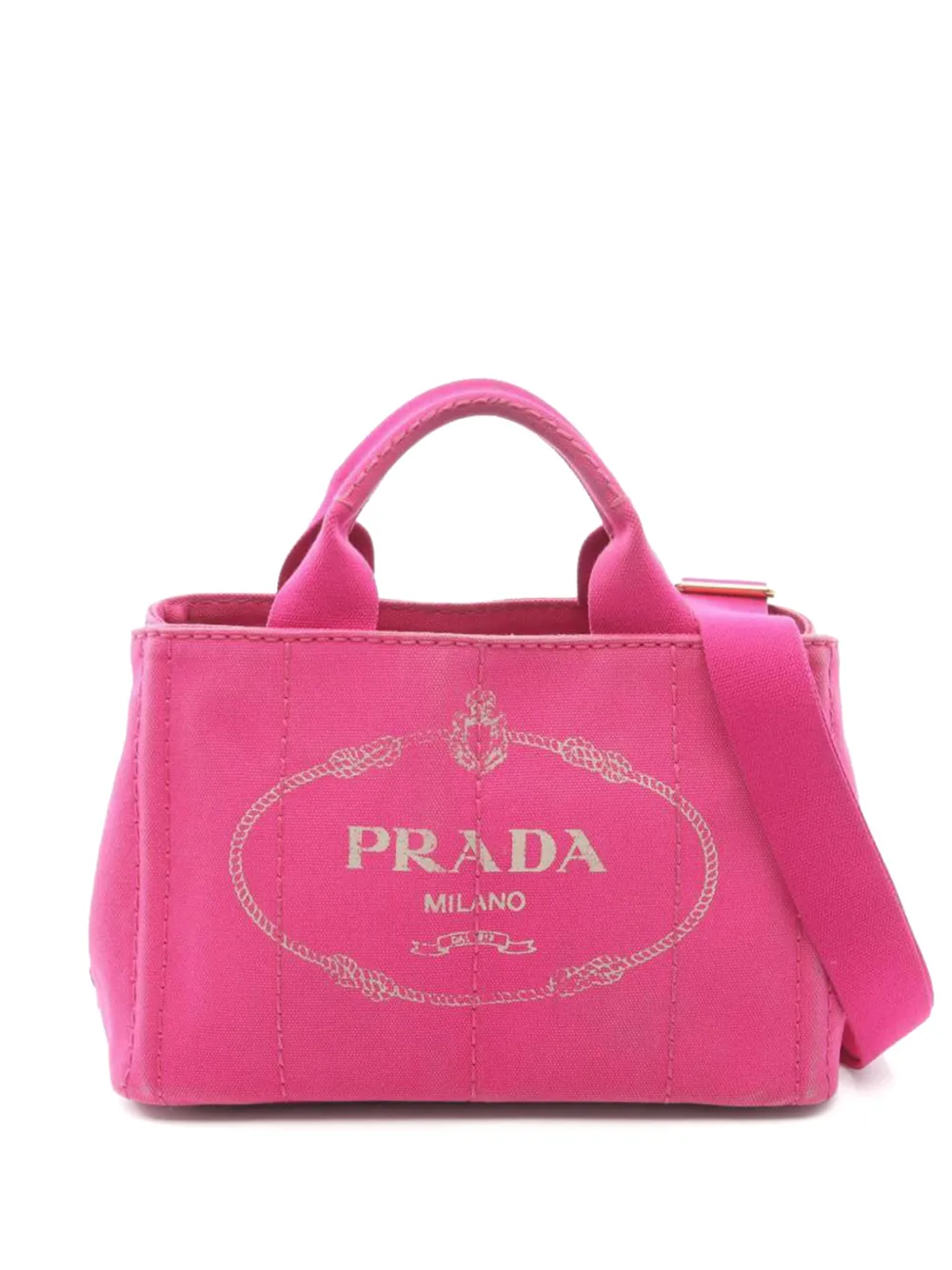 Prada Pre-Owned Borsa tote Canapa in tela anni 2000 - Rosa