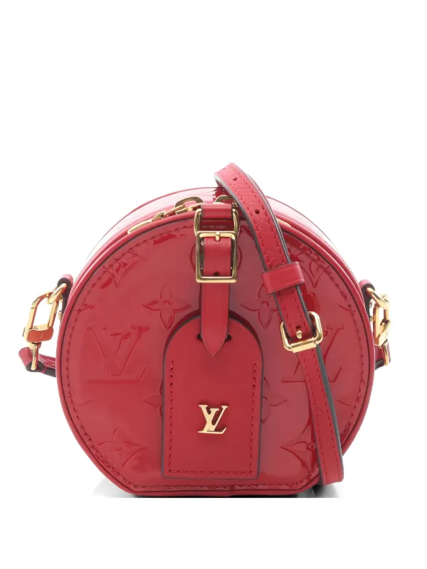 Louis Vuitton Pre-owned 2000s Mini Boite Chapeau Monogram Leather Shoulder Bag in Red