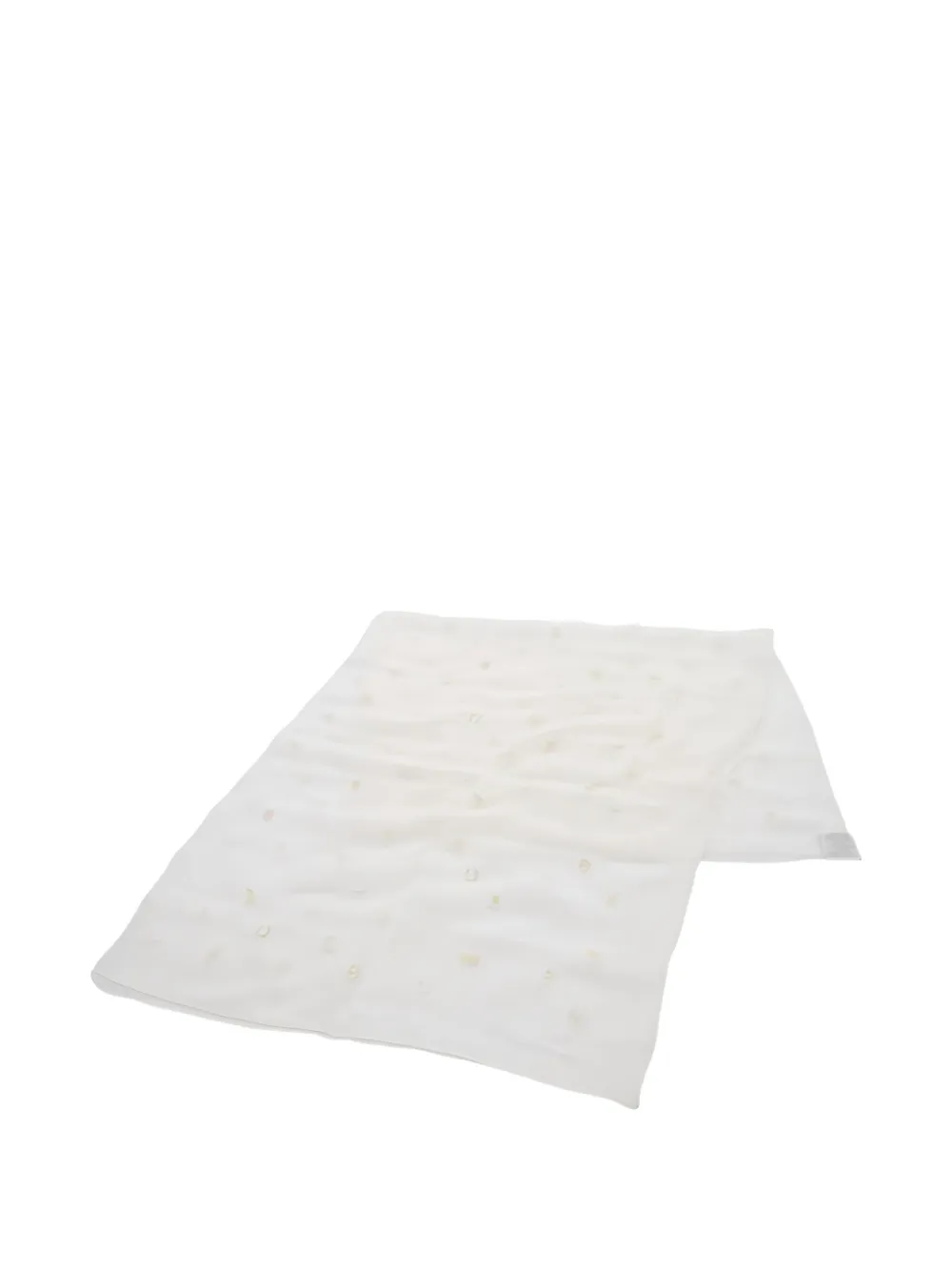 Hermès Pre-Owned 2010s embroidered silk scarf - Neutrals