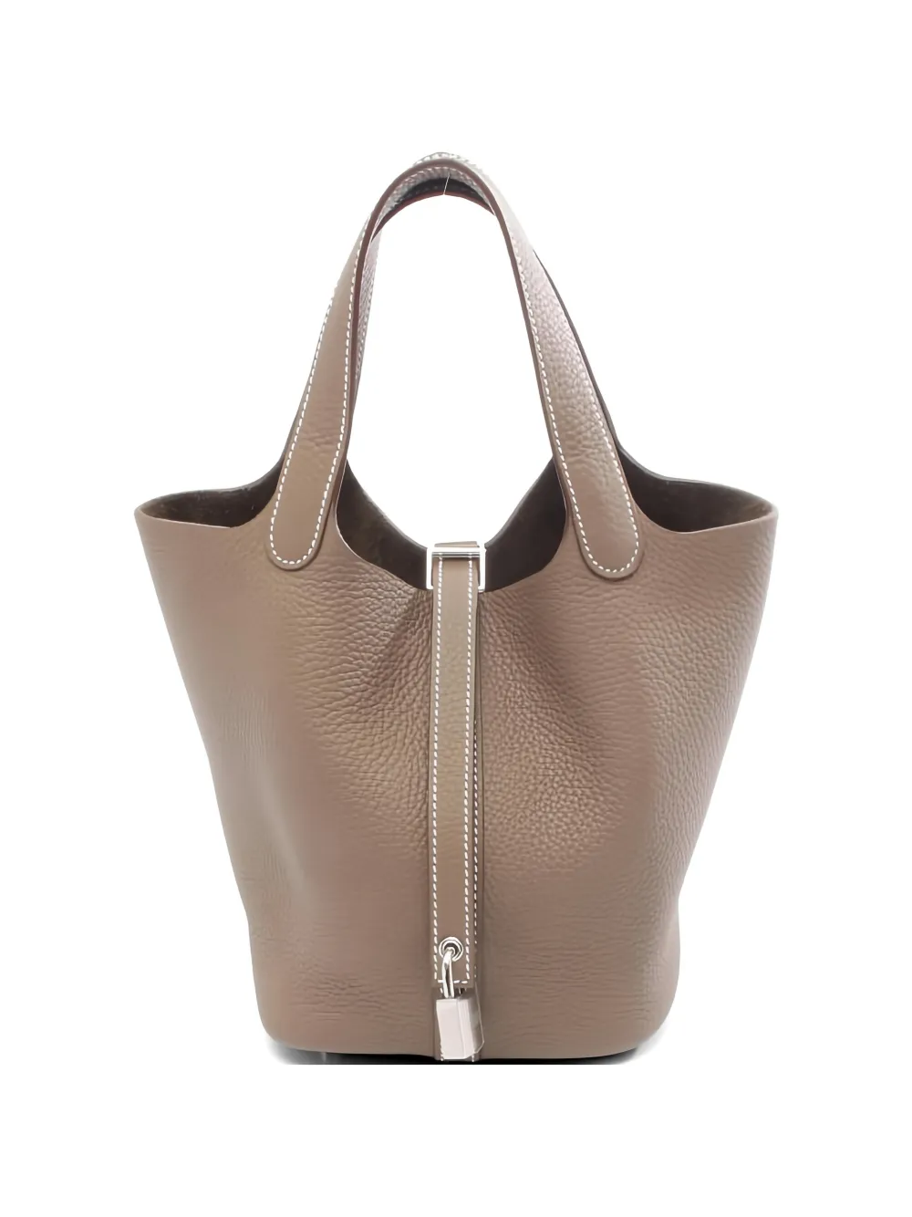 Pre-owned Hermes 2025 Pm Picotin Lock Tote Bag In Brown