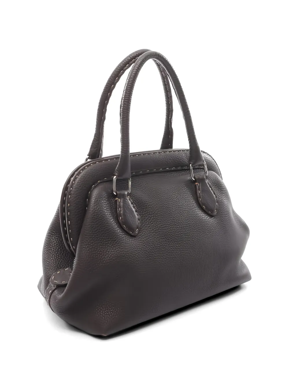  Fendi Pre-owned 2000s Selleria Leather Tote Bag - Brown 