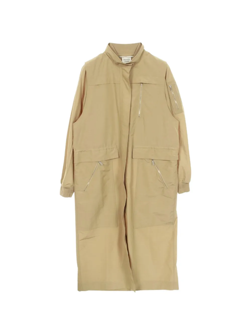 Hermès Pre-Owned 2020's Serie button nylon coat - Neutrals