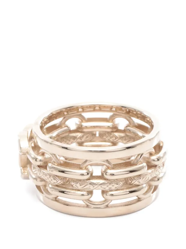 CHANEL Pre-Owned 1986-1988 Coco Mark Rhinestone Ring | Pink | FARFETCH