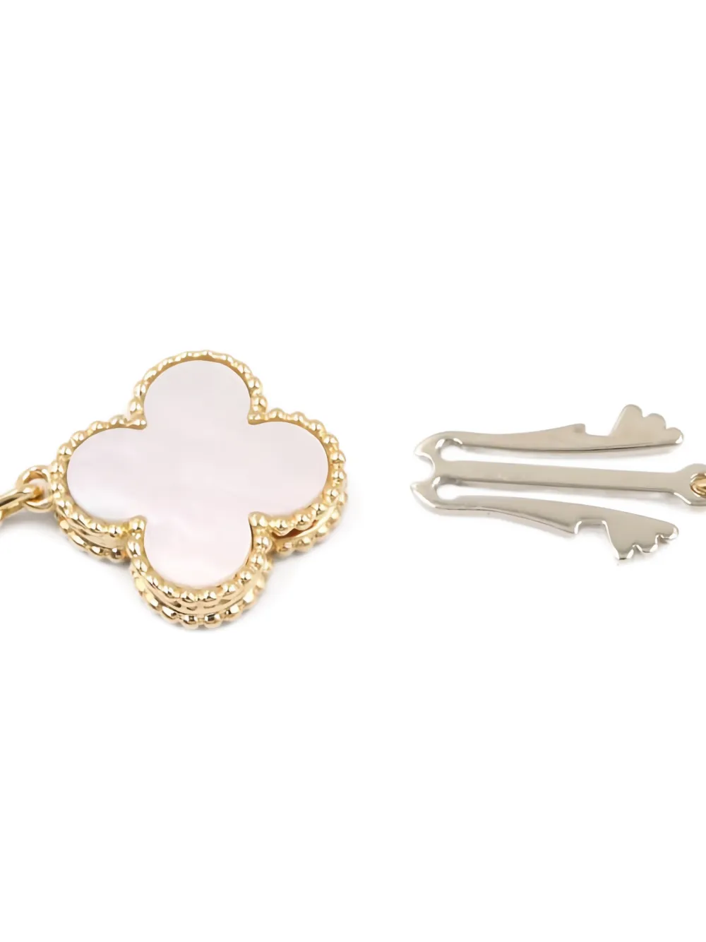2010s Lucky Alhambra Motif Chain Multi-Stone Necklace