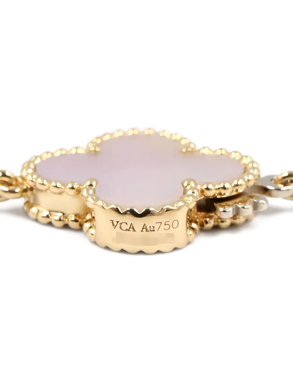 2010s Lucky Alhambra Motif Chain Multi-Stone Necklace